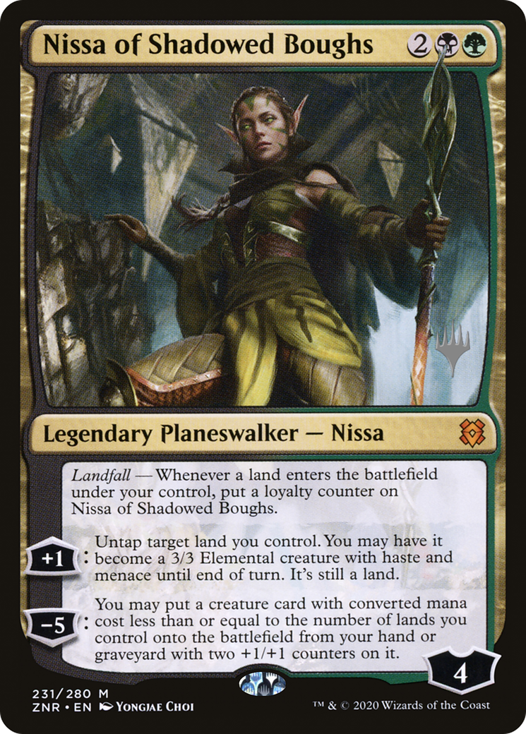 Nissa of Shadowed Boughs (PPZNR-231) - Zendikar Rising Promos Foil