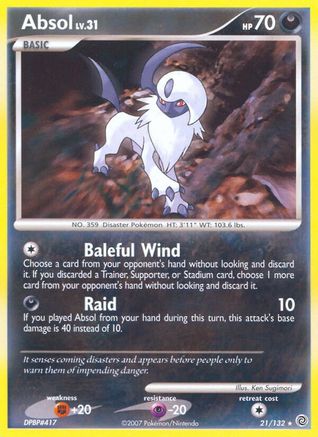 Absol 021/132 - Reverse Holofoil Secret Wonders - Rare