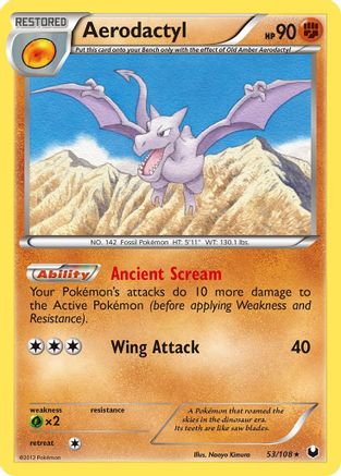 Aerodactyl 053 - Reverse Holofoil Dark Explorers - Rare