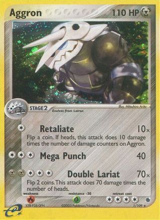 Aggron 001 - Holofoil Ruby and Sapphire - Holo Rare
