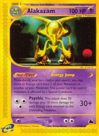 Alakazam (2) 002 - Reverse Holofoil Skyridge - Rare