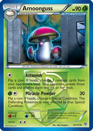 Amoonguss (Team Plasma) 013 - Reverse Holofoil Plasma Storm - Uncommon