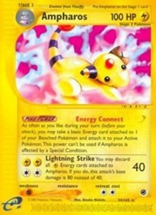Ampharos (34) 034 - Reverse Holofoil Expedition - Rare