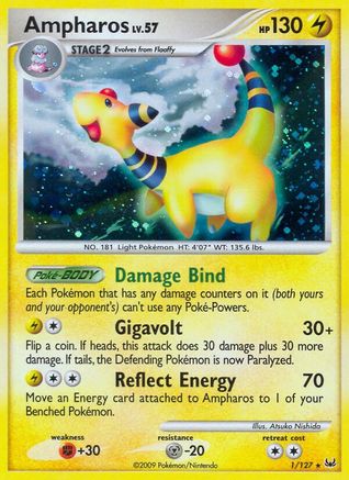 Ampharos 001 - Reverse Holofoil Platinum - Holo Rare