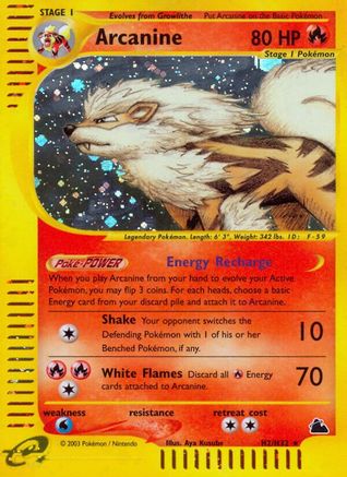 Arcanine (H2) 0H2 - Holofoil Skyridge - Holo Rare