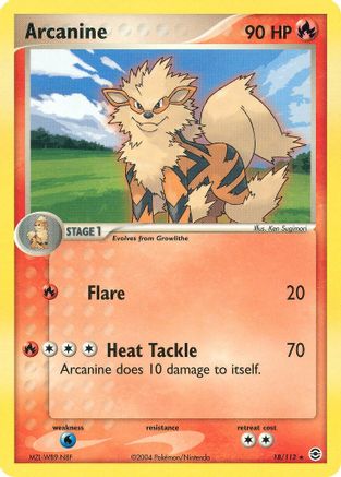Arcanine 018/112 - Reverse Holofoil FireRed & LeafGreen - Rare