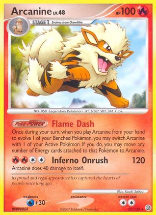 Arcanine 022/132 Secret Wonders - Rare