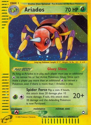 Ariados (H3) 0H3 - Holofoil Aquapolis - Holo Rare