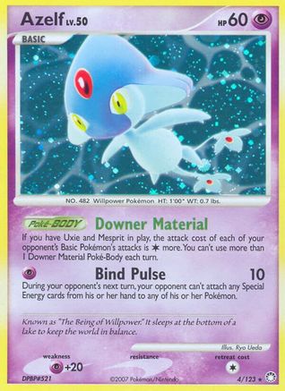 Azelf 004/123 - Holofoil Mysterious Treasures - Holo Rare