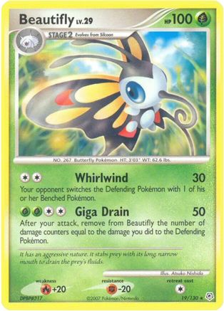 Beautifly 019 - Reverse Holofoil Diamond and Pearl - Rare