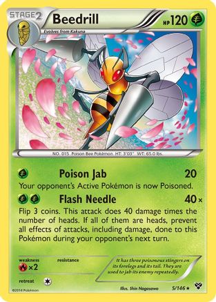 Beedrill 005 - Reverse Holofoil XY Base Set - Rare