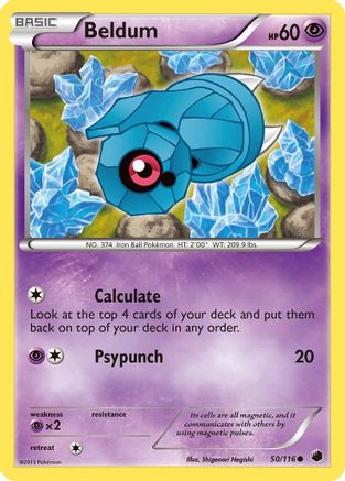 Beldum 050 - Reverse Holofoil Plasma Freeze - Common