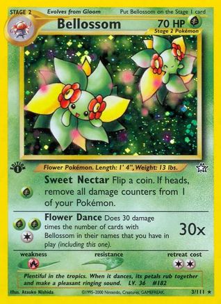 Bellossom 003/111 - Unlimited Holofoil Neo Genesis - Holo Rare