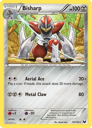 Bisharp (79) 079 - Reverse Holofoil Dark Explorers - Rare