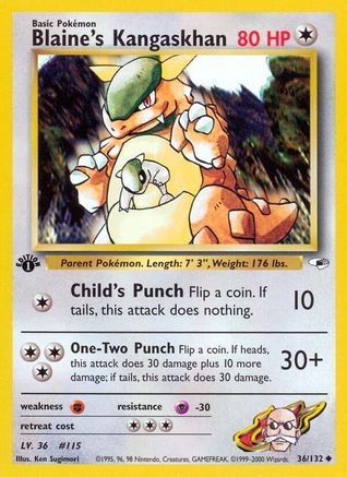 Blaine's Kangaskhan 036/132 - 1st Edition Gym Heroes - Uncommon