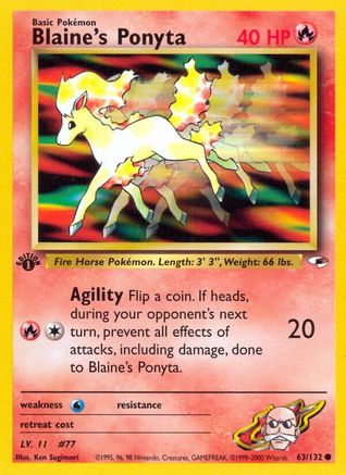 Blaine's Ponyta 063/132 - Unlimited Gym Heroes - Common