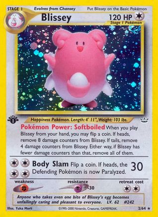 Blissey 002/64 - 1st Edition Holofoil Neo Revelation - Holo Rare