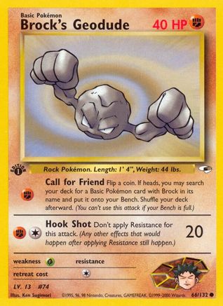 Brock's Geodude (66) 066/132 - Unlimited Gym Heroes - Common