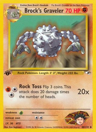 Brock's Graveler 040/132 - Unlimited Gym Heroes - Uncommon