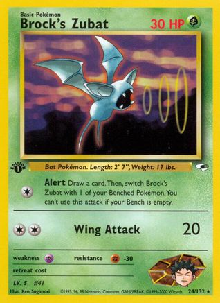 Brock's Zubat (24) 024/132 - Unlimited Gym Heroes - Rare