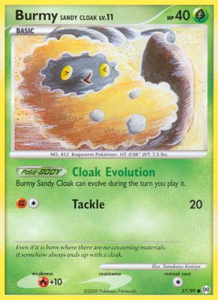 Burmy Sandy Cloak 057/99 - Reverse Holofoil Arceus - Common