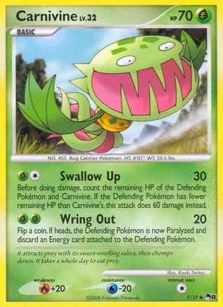 Carnivine 007 - Reverse Holofoil POP Series 8 - Uncommon