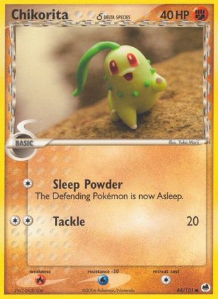 Chikorita (Delta Species) 044/101 - Reverse Holofoil Dragon Frontiers - Common