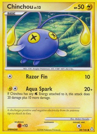 Chinchou (88) 088 - Reverse Holofoil Legends Awakened - Common