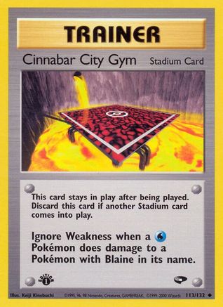 Cinnabar City Gym 113/132 - Unlimited Gym Challenge - Uncommon