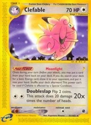 Clefable (41) 041/165 - Reverse Holofoil Expedition - Rare