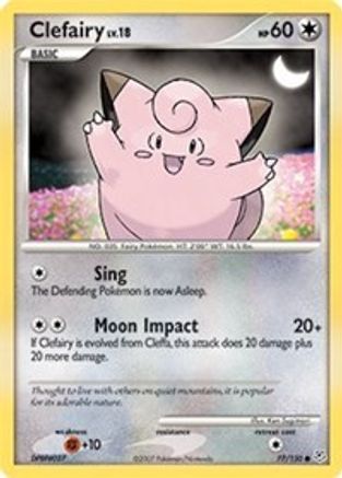 Clefairy 077/130 - Reverse Holofoil Diamond and Pearl - Common