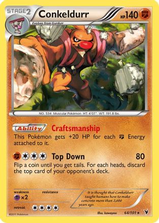 Conkeldurr (64) 064 - Holofoil Noble Victories - Holo Rare
