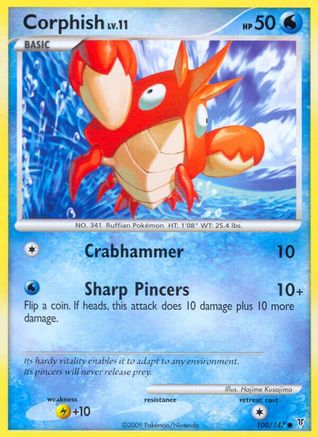 Corphish 100 - Reverse Holofoil Supreme Victors - Common