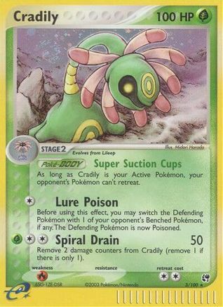 Cradily 003 - Reverse Holofoil Sandstorm - Holo Rare