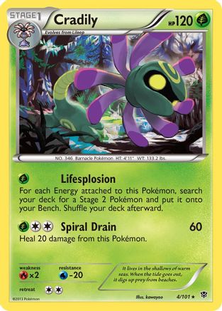 Cradily 004 Plasma Blast - Rare