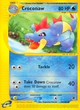 Croconaw 074/165 - Reverse Holofoil Expedition - Uncommon