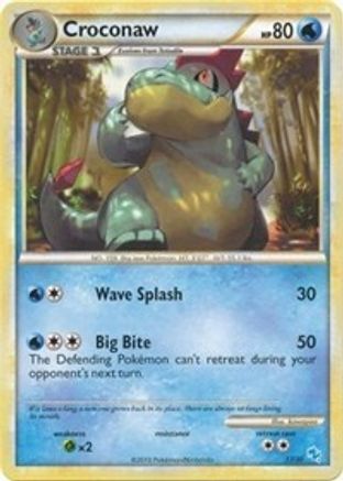 Croconaw (#17) 017 HGSS Trainer Kit Gyarados & Raichu - Common
