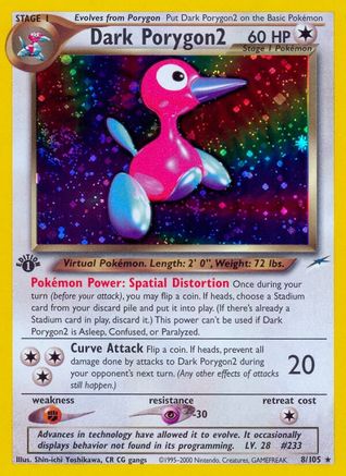 Dark Porygon2 008 - Unlimited Holofoil Neo Destiny - Holo Rare