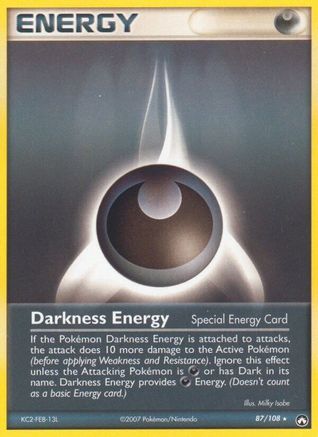 Darkness Energy (Special) 087/108 - Reverse Holofoil Power Keepers - Rare