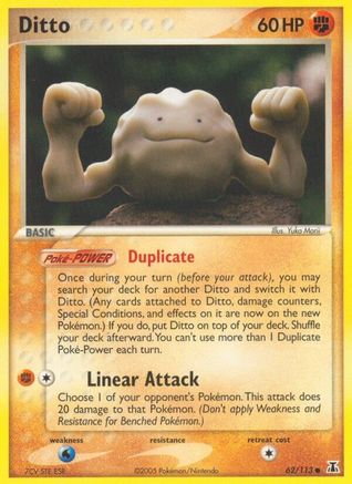 Ditto (Geodude) 062/113 - Reverse Holofoil Delta Species - Common