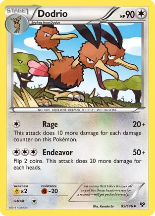 Dodrio 099 - Reverse Holofoil XY Base Set - Uncommon