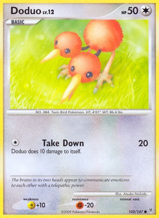 Doduo 102 - Reverse Holofoil Supreme Victors - Common