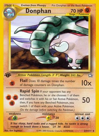 Donphan 021/111 - Unlimited Neo Genesis - Rare