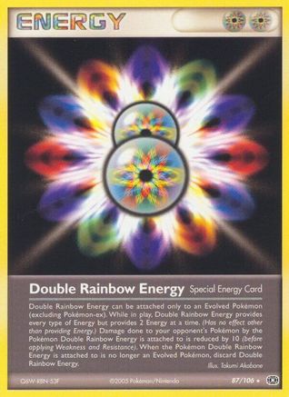 Double Rainbow Energy 087 - Reverse Holofoil Emerald - Rare