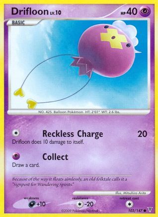 Drifloon 103 - Reverse Holofoil Supreme Victors - Common