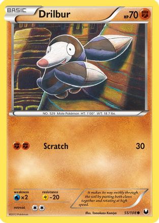 Drilbur 055/108 - Reverse Holofoil Dark Explorers - Common