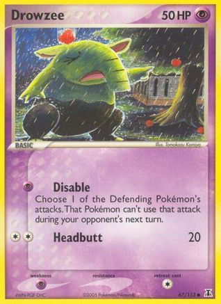 Drowzee 067/113 - Reverse Holofoil Delta Species - Common