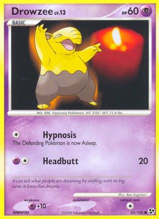 Drowzee 065 - Reverse Holofoil Great Encounters - Common