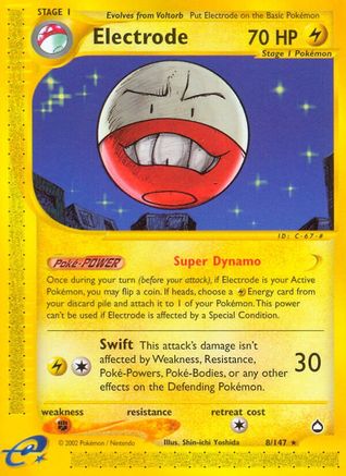 Electrode 008 - Reverse Holofoil Aquapolis - Rare