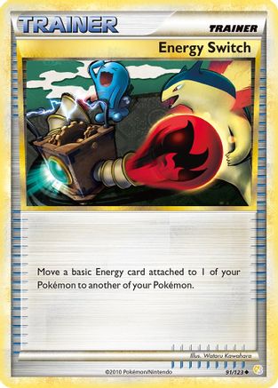 Energy Switch 091/123 - Reverse Holofoil HeartGold SoulSilver - Uncommon